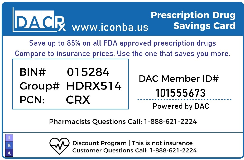 Free Prescription discount card.